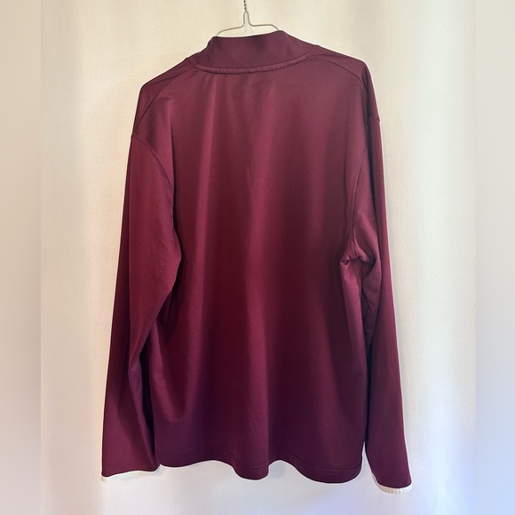 ADIDAS Men's Maroon Red 1/4
Zip Performance LS Pullover
Sweatshirt - Picture 7 of 8